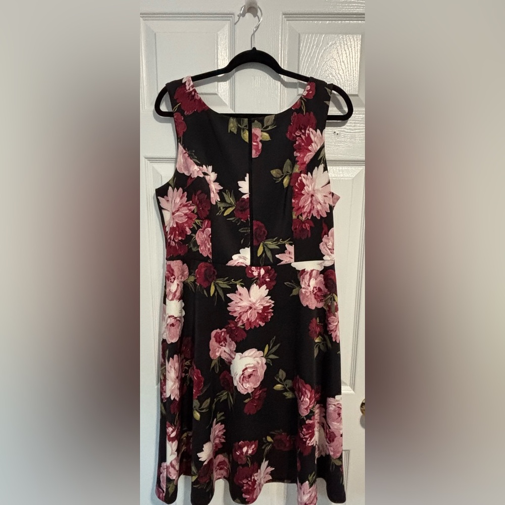 White House Black Market Pink and White A-line Sleeveless Dress